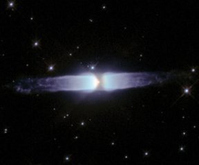 Dying star illuminates its own shroud