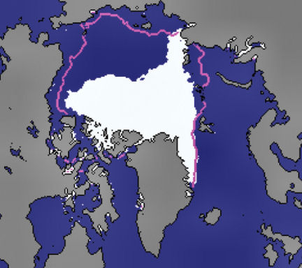 Arctic sea ice falls to modern low