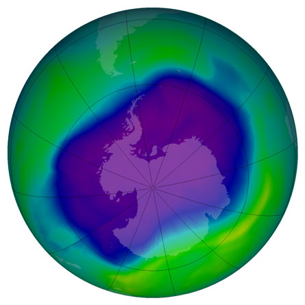 Ozone hole on the mend