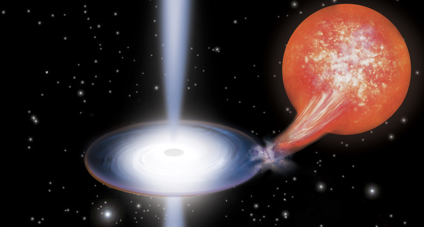 Black hole spurts jets of iron and nickel | Science News