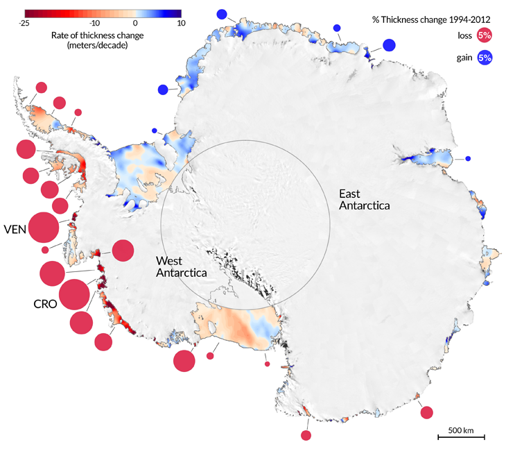 Antarctic Ice Shelves Rapidly Melting