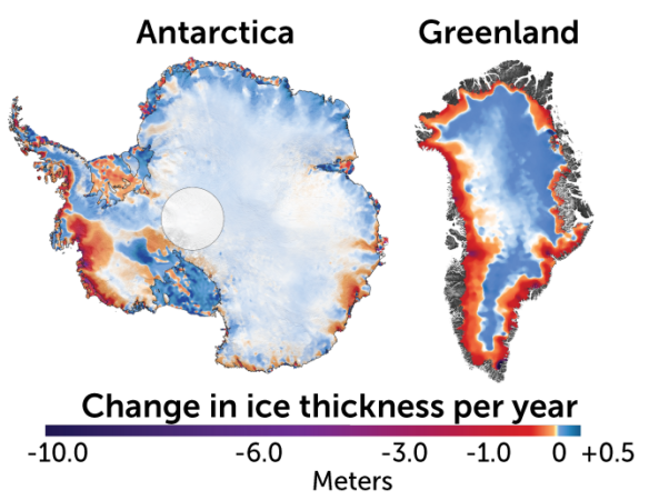 Greenland And Antarctica Are Gaining Ice Inland But Losing It Overall ...