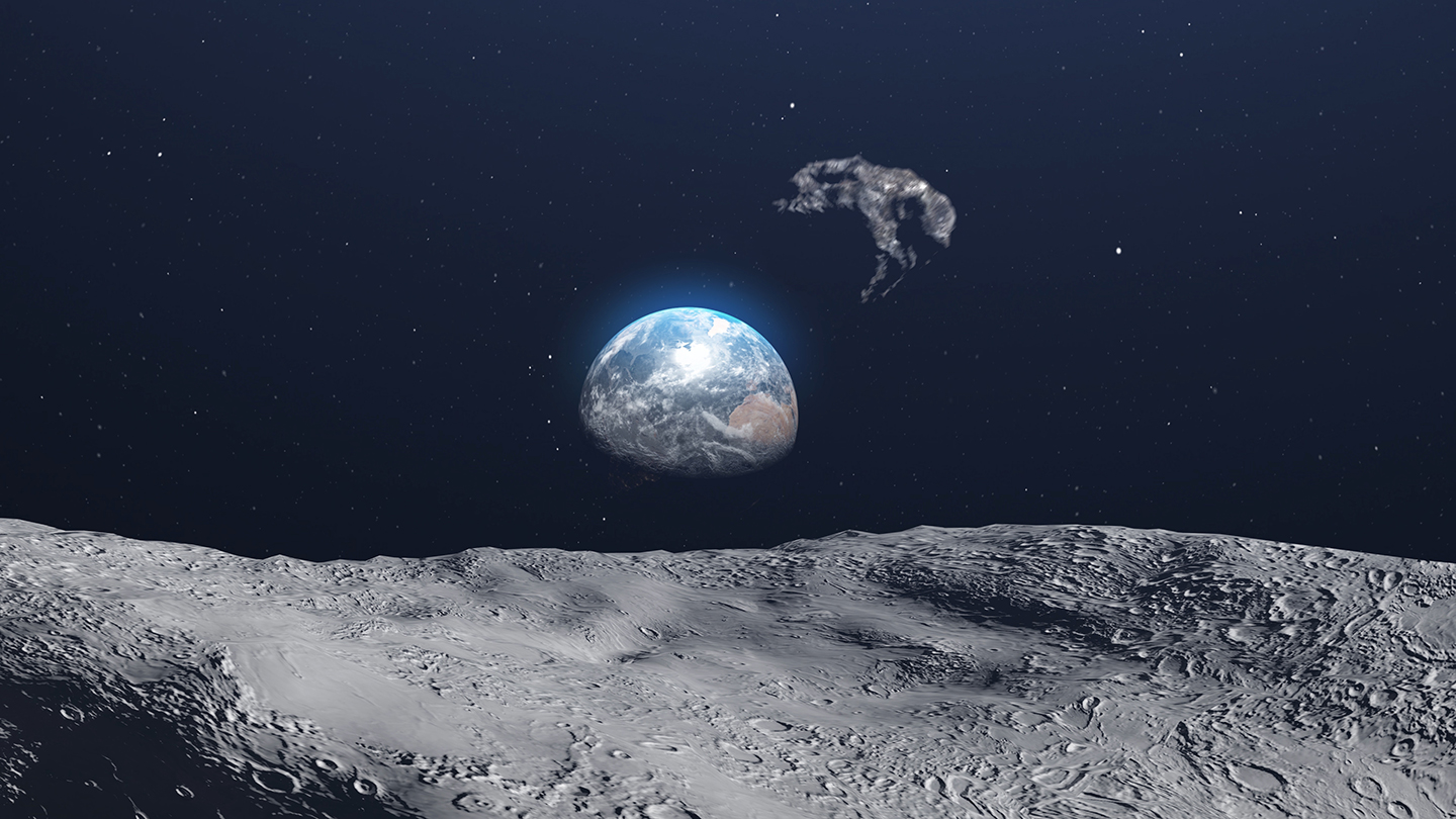 moon from earth orbit