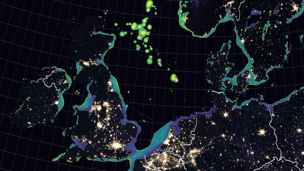 light pollution images